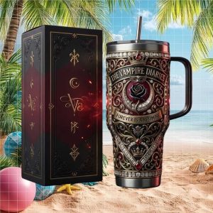 The Vampire Diaries Forever Is A Promise 2026 Retro Gothic Fans Gift Stainless Steel Insulated Tumbler