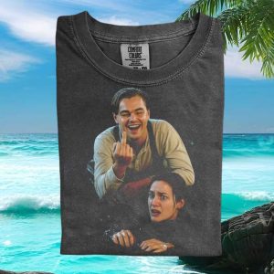 Titanic Movie Funny Jack And Rose Middle Finger Graphic T Shirt