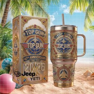 Top Gun 40th Anniversary 1986 2026 Maverick Flight Crew Luxury Fan Gift Stainless Steel Insulated Tumbler