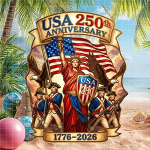 USA 250th Anniversary Revolutionary War Patriots Statue of Liberty Ornament