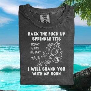 Unicorn Shank You Funny Sarcastic Rude Meme Graphic T Shirt