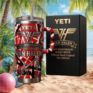 Van Halen 54th Anniversary 1972 2026 Hard Rock Legend Fan Gift Stainless Steel Insulated Tumbler