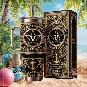 Vanderbilt Commodores Anchor Down NCAA College Sports Fan Gift Stainless Steel Insulated Tumbler