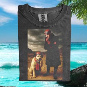 Vintage Aviator Man And Dog Adventure Graphic T Shirt