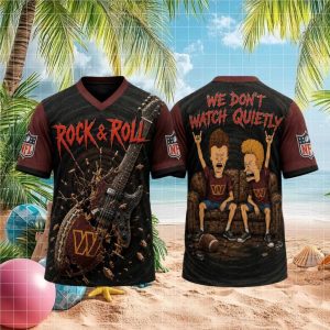 Washington Commanders Rock and Roll Cartoon Fan T Shirt