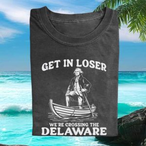 Washington Crossing Delaware Historical Parody Funny T Shirt