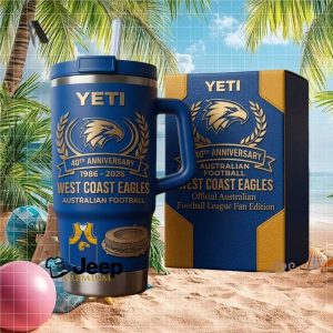 West Coast Eagles 40th Anniversary 1986 2026 Official AFL Fan Stainless Steel Insulated Tumbler