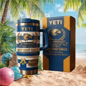 West Coast Eagles Australian Football 40th Anniversary 1986 2026 Retro Fan Gift Stainless Steel Insulated Tumbler