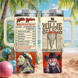 Willie Nelson Austin City Limits 2017 Country Rebel Vintage Fans Stainless Steel Insulated Tumbler