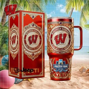 Wisconsin Badgers NCAA Men’s Ice Hockey 2026 National Champions Frozen Four 40oz Stainless Steel Insulated Tumbler