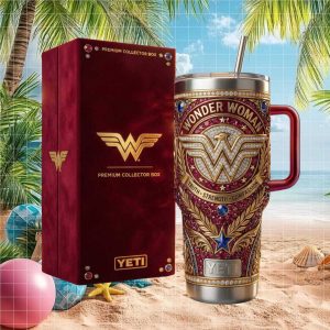 Wonder Woman Truth Strength Compassion Retro Superhero 20oz Women Gift Stainless Steel Insulated Tumbler