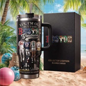 Yes I’m Old But I Saw Boston Greatness Sports Legends Retro Stainless Steel Insulated Tumbler