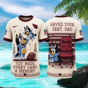 Arizona Cardinals Bluey Dad Memorial Personalized T Shirt