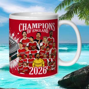 Arsenal FC 2026 Champions of England Premier League Soccer Team Football Commemorative Ceramic Mug