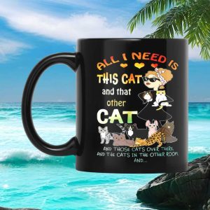 Cat Lady Funny Quote Crazy Cat Lover Gift for Women Kids Ceramic Mug