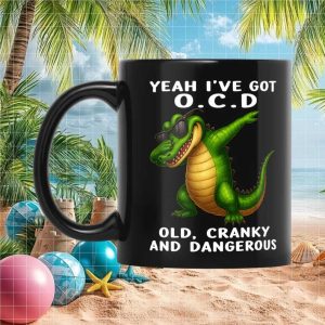 Crocodile O.C.D Old Cranky Dangerous Funny Animal Dab Dance Gift for Older Men Mug