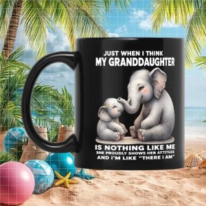 Cute Baby Elephant Granddaughter Attitude Like Me Family Love Heartwarming Funny Gift Mug