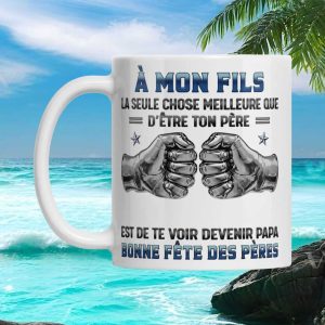 French Father's Day Gift For Son Proud Dad Becoming A Father Sentimental Message Mug