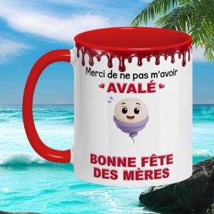 French Mother's Day Funny Quote Sarcastic Humorous Gift For Mom Unique Appreciation Keepsake Ceramic Mug