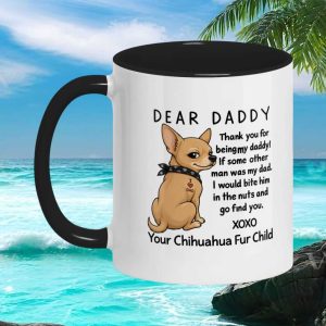 Funny Chihuahua Dog Dad Gift From Fur Child Best Pet Owner Mug