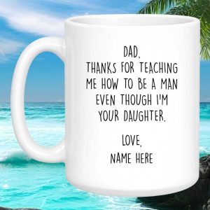 Funny Daughter to Dad Appreciation Message Sentimental Father's Day Keepsake Ceramic Ceramic Mug