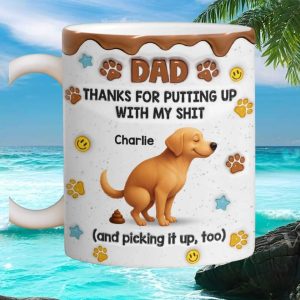 Funny Dog Dad Thanks For Picking Up My Shit Pet Lover Humorous Ceramic Mug