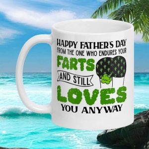 Funny Father's Day Gag Gift for Dad From Child Who Endures Farts Humorous Ceramic Mug