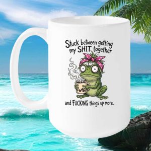 Funny Frog Ceramic Lover Stuck Between Messing Up Sarcastic Quote Gift Ceramic Mug