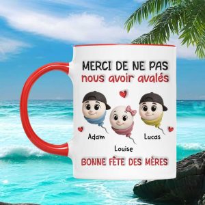 Funny Mother’s Day Kids Balloon Characters Custom Personalized Gift For Mom Ceramic Mug