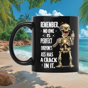 Funny Skeleton Middle Finger No One Is Perfect Sarcastic Attitude Ceramic Ceramic Mug Funny Skeleton Middle Finger No One Is Perfect Sarcastic Attitude Ceramic Ceramic Mug