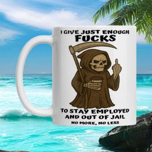 Grim Reaper Funny Sarcastic Work Humor Stay Employed Out Of Jail Office Coffee Mug