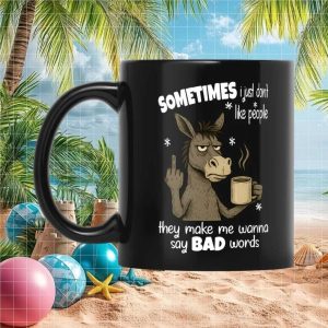 Grumpy Donkey Sarcastic Attitude Funny Quote Gift for Him Her Ceramic Mug Grumpy Donkey Sarcastic Attitude Funny Quote Gift for Him Her Ceramic Mug