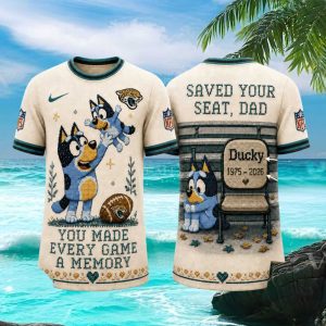 Jacksonville Jaguars Bluey Cartoon Memorial Dad Gift T Shirt