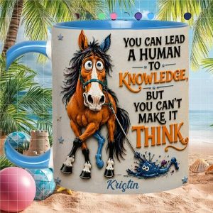 Kristin Horse Knowledge Quote Funny Sarcastic Animal Lover Farmhouse Style Gift Ceramic Mug