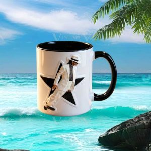 Michael Jackson Anti Gravity Lean Star Silhouette Pop Legend Music Fan Gift Ceramic Mug