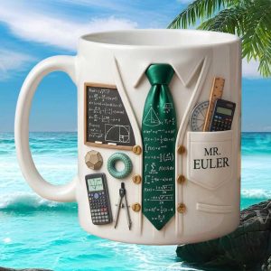 Mr. Euler Mathematician Science Teacher Equation Calculator Desk Accessories Gift For Professors Mug