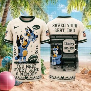 New York Jets Bluey Cartoon Memorial Dad Gift T Shirt New York Jets Bluey Cartoon Memorial Dad Gift T Shirt
