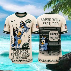 New York Jets Bluey Cartoon Memorial Dad Gift T Shirt