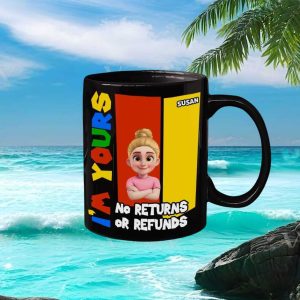 Personalized Daughter Gift Birthday Custom Name I'm Yours No Returns Funny Ceramic Mug