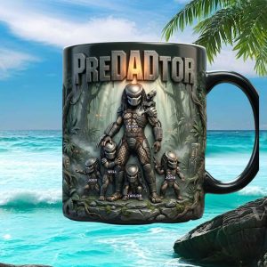 Personalized Predadtor Father's Day Gift Sci Fi Movie Theme Family Characters Ceramic Mug
