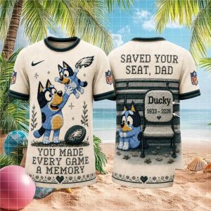 Philadelphia Eagles Bluey Cartoon Memorial Dad Gift T Shirt Philadelphia Eagles Bluey Cartoon Memorial Dad Gift T Shirt