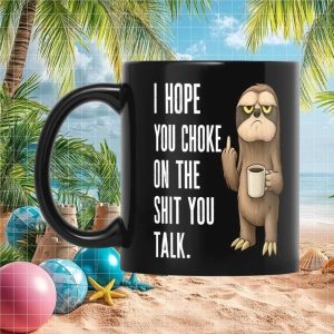Sarcastic Sloth Drinking Coffee Funny Humor Office Gag Gift Ceramic Ceramic Mug