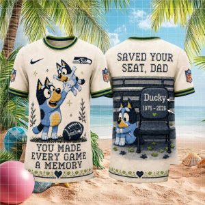 Seattle Seahawks Bluey Cartoon Memorial Dad Gift T Shirt Seattle Seahawks Bluey Cartoon Memorial Dad Gift T Shirt