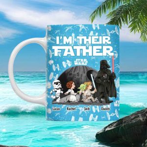Star Wars Father's Day Gift I Am Their Father Personalized Names Custom Sci Fi Mug