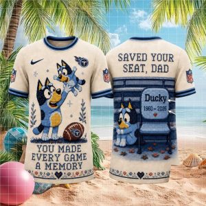 Tennessee Titans Bluey Cartoon Memorial Dad Gift T Shirt Tennessee Titans Bluey Cartoon Memorial Dad Gift T Shirt