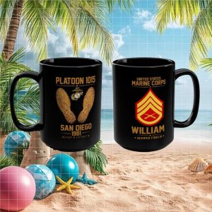 US Marine Corps Platoon 1015 San Diego 1981 Veteran Commemorative Gift Ceramic Ceramic Mug US Marine Corps Platoon 1015 San Diego 1981 Veteran Commemorative Gift Ceramic Ceramic Mug