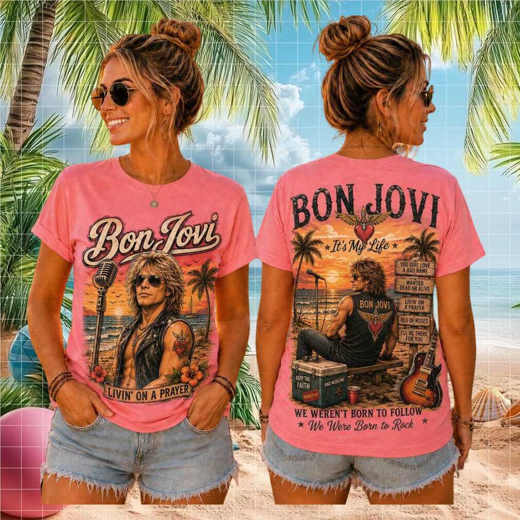 Bon Jovi Livin on a Prayer Tour Vintage Style Rock Music Men Women