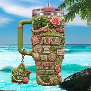 Alpha Kappa Alpha 1908 Ivy Rose Service Culture Sorority Tumbler Alpha Kappa Alpha 1908 Ivy Rose Service Culture Sorority Tumbler