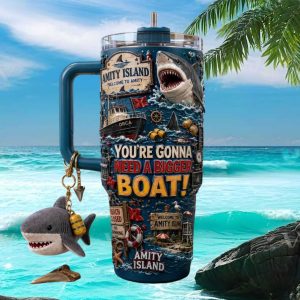 Amity Island Jaws Movie Quote Bigger Boat Shark Tumbler Amity Island Jaws Movie Quote Bigger Boat Shark Tumbler