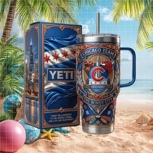 Chicago Team The Windy City Bear Bull Flag Heritage Tumbler Chicago Team The Windy City Bear Bull Flag Heritage Tumbler